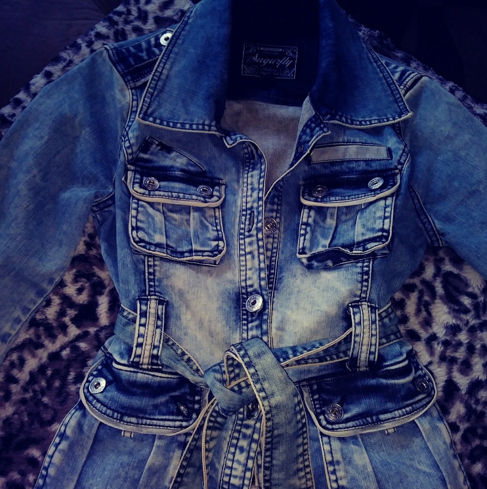 Sugar Fly Military Jean Jacket